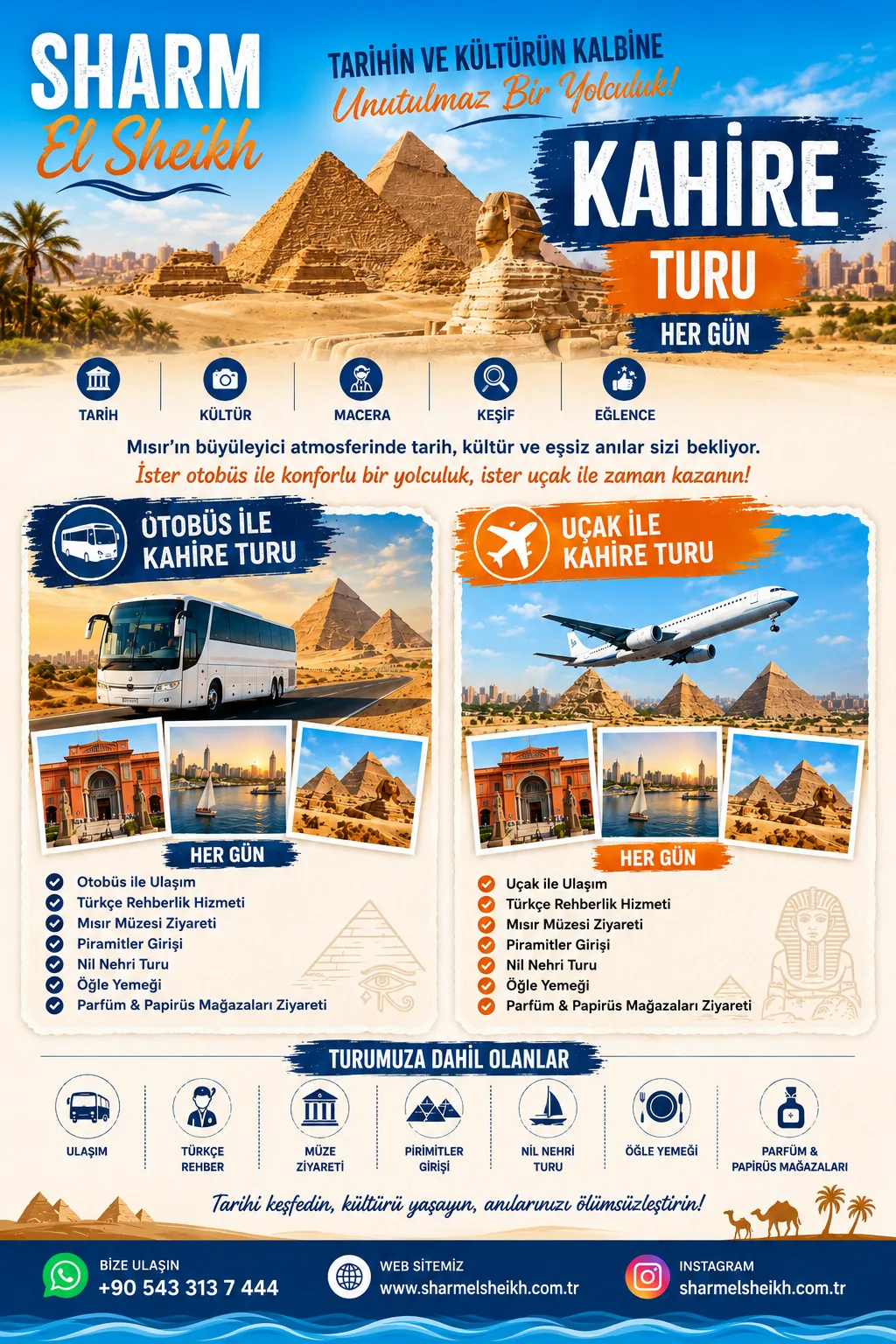 Otobüslü / Uçaklı Kahire Turu